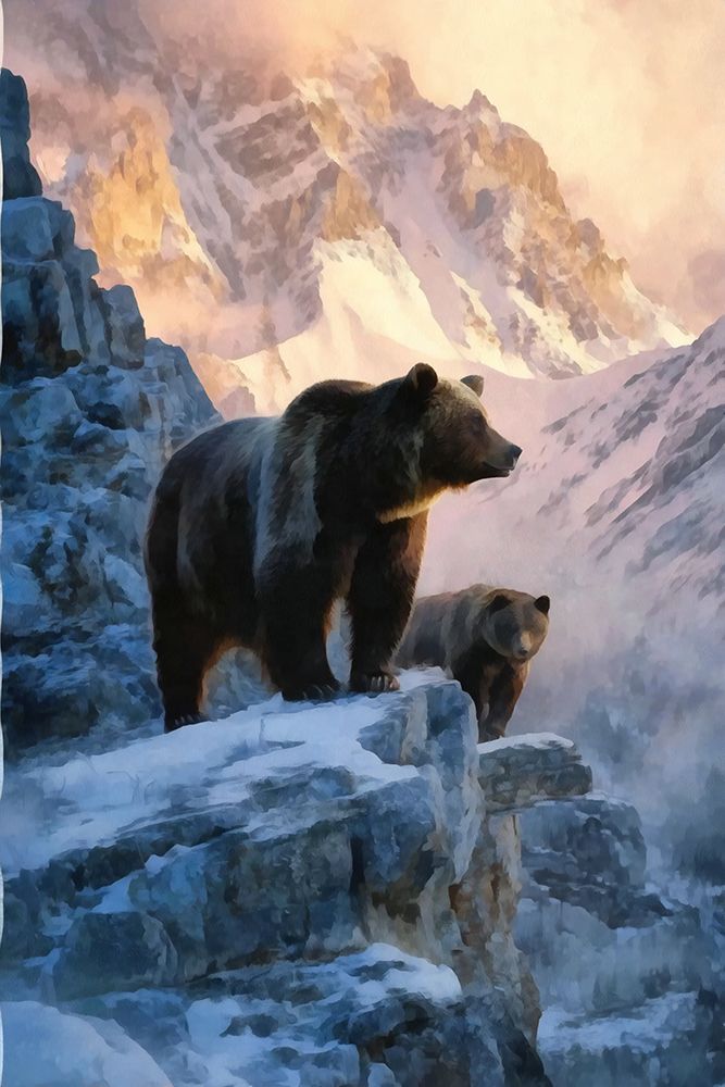 Mountain Bears II art print by Buck Rawlins for $57.95 CAD