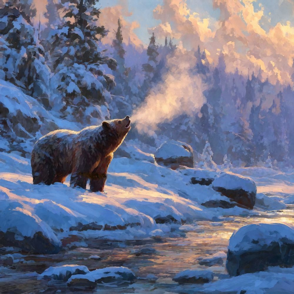 Calling Bear I art print by Buck Rawlins for $57.95 CAD