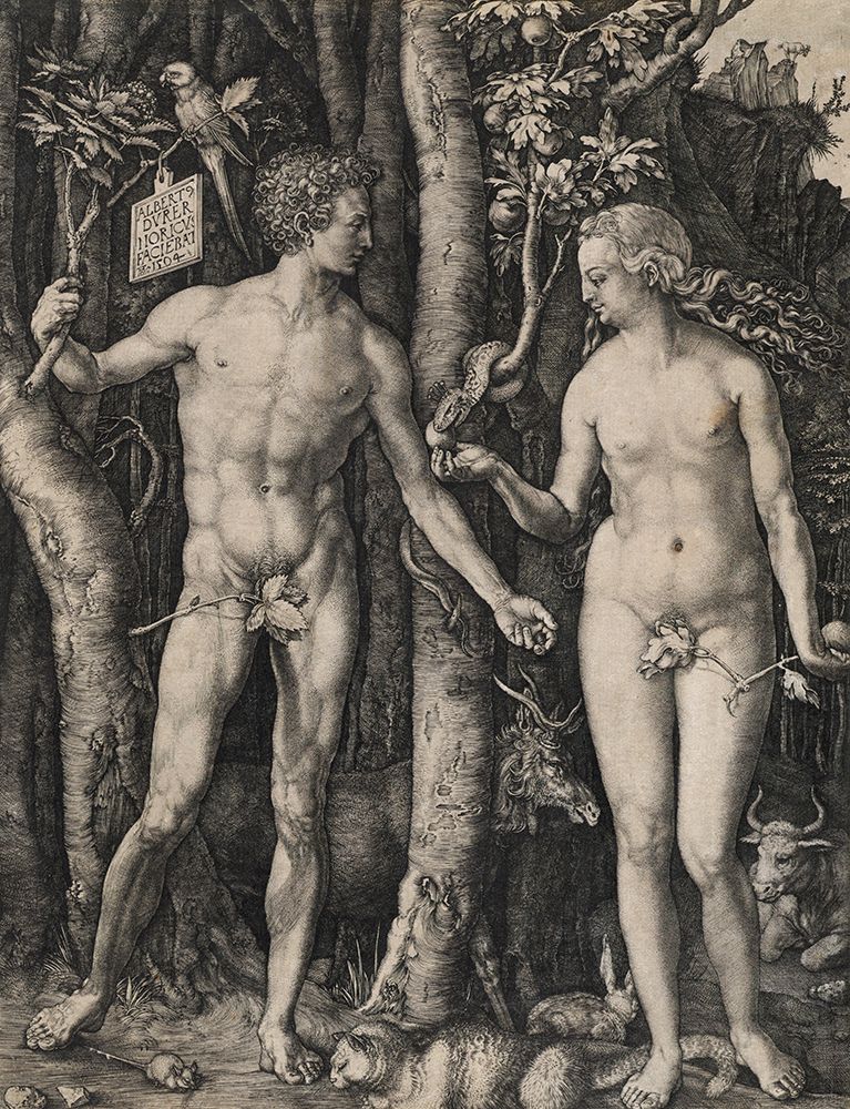 Adam and Eve art print by Albrecht Durer for $57.95 CAD