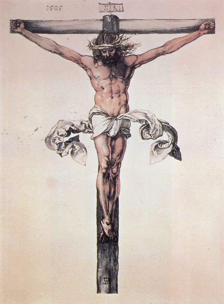 Christ on the Cross art print by Albrecht Durer for $57.95 CAD