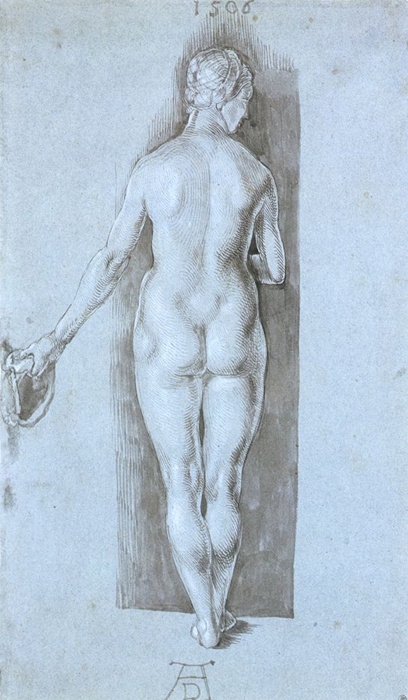 Female Nude from the Back 1506 art print by Albrecht Durer for $57.95 CAD