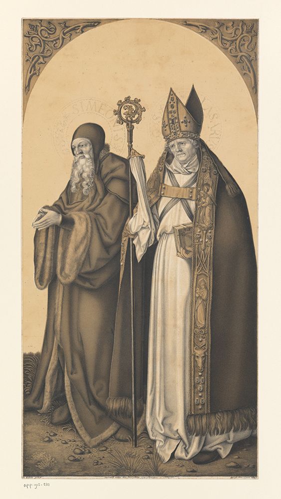 Heilige Simon en Lazarus 1824 by Johann Nepomuk Strixner, Albrecht Durer art print by Albrecht Durer for $57.95 CAD