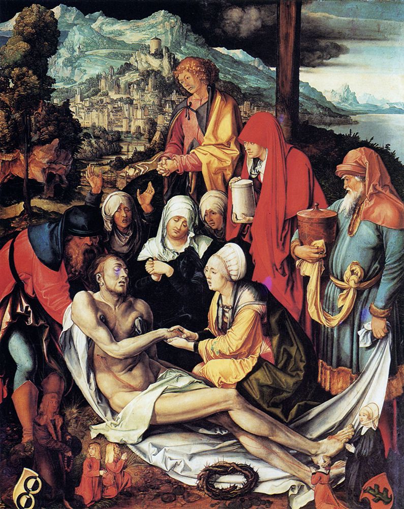 Lamentation over the Dead Christ 1500 art print by Albrecht Durer for $57.95 CAD