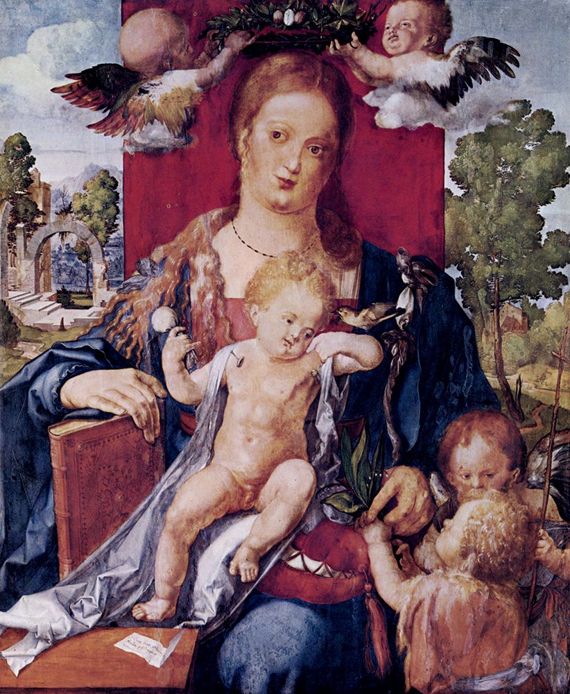Madonna with the Siskin 1506 art print by Albrecht Durer for $57.95 CAD