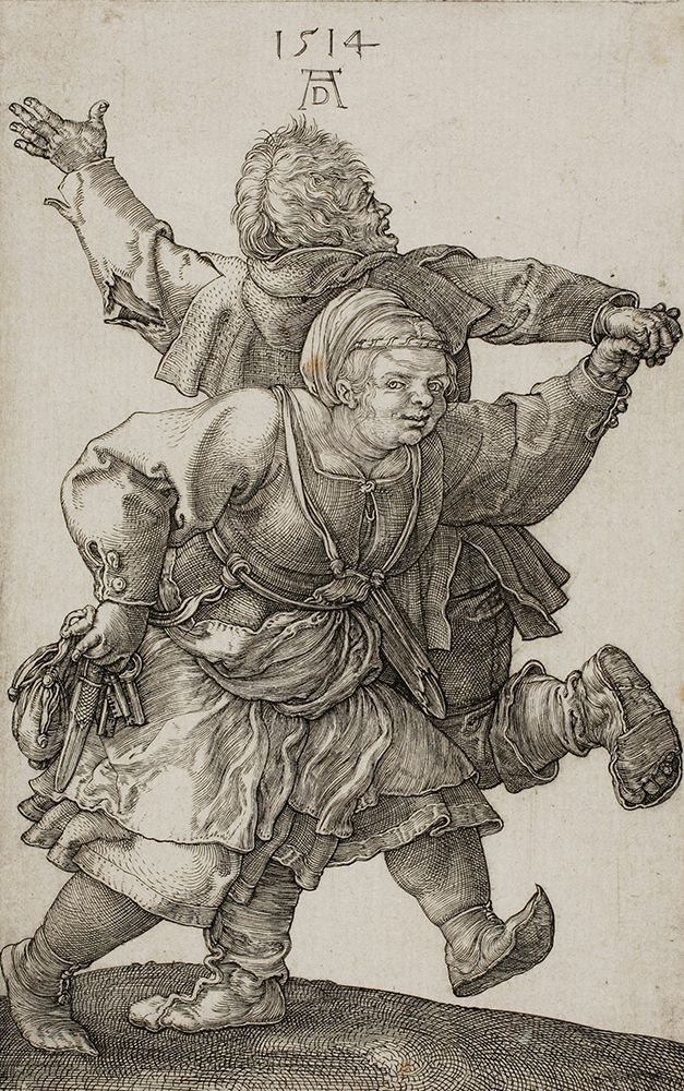 Peasant Couple Dancing art print by Albrecht Durer for $57.95 CAD
