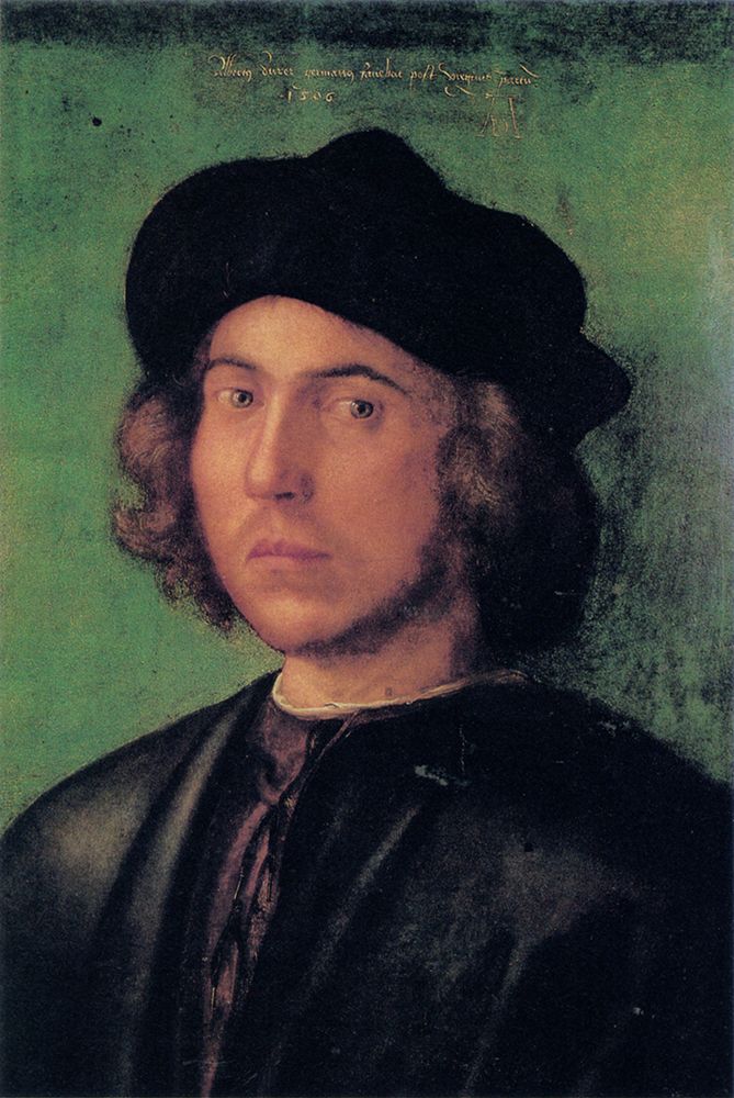 Portrait of a Young Man 1506 art print by Albrecht Durer for $57.95 CAD