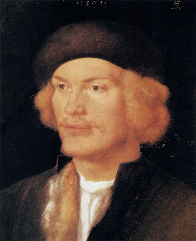 Portrait of a Young Man 1507 art print by Albrecht Durer for $57.95 CAD