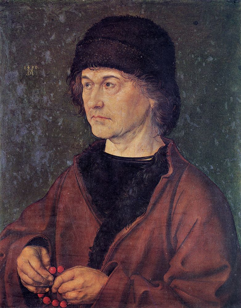 Portrait of Durers Father 1490 art print by Albrecht Durer for $57.95 CAD