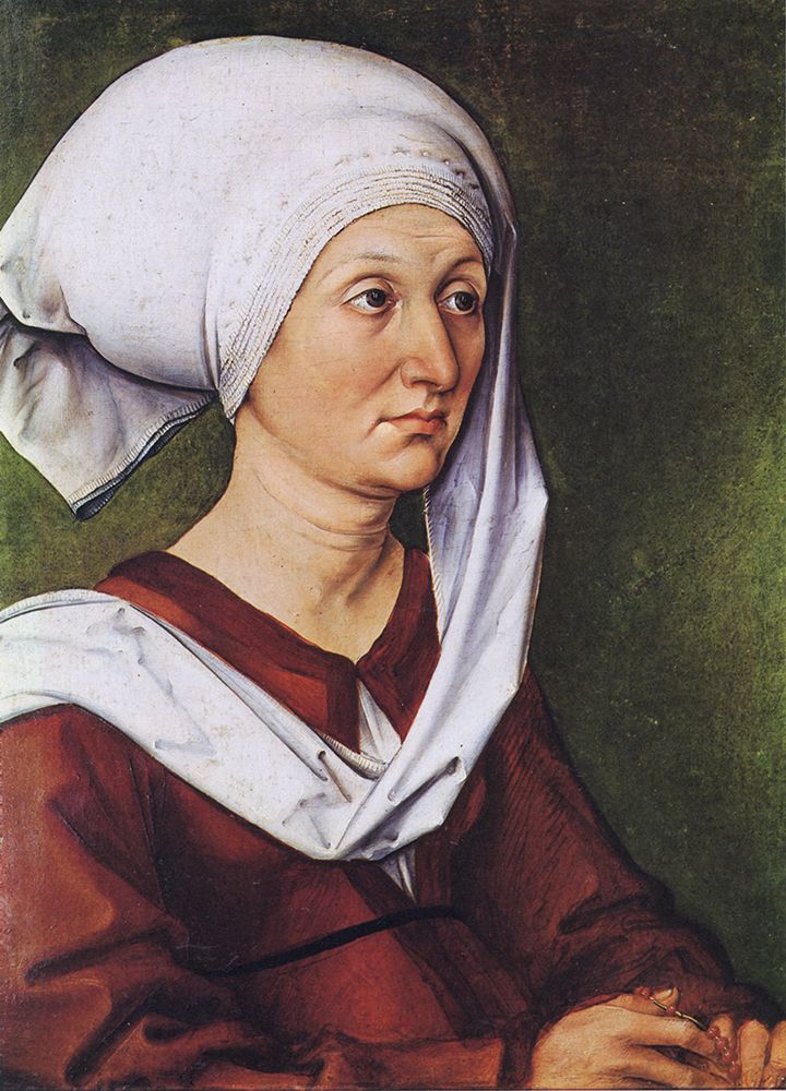 Portrait of Durers Mother ca 1490 art print by Albrecht Durer for $57.95 CAD
