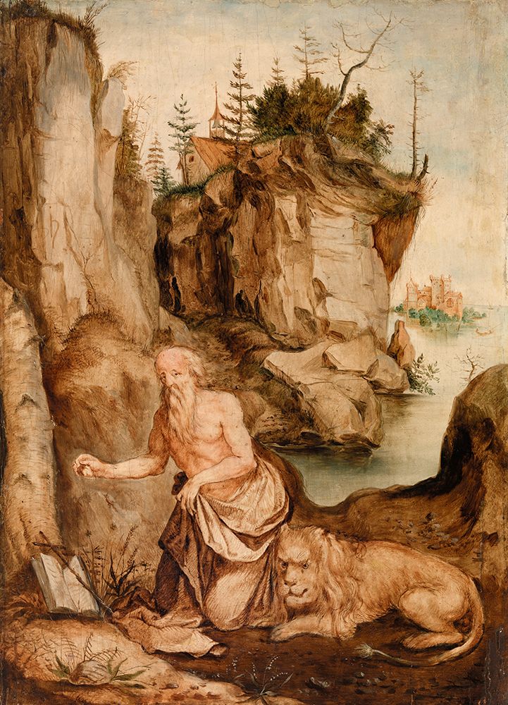 Saint Jerome and the Lion art print by Albrecht Durer for $57.95 CAD