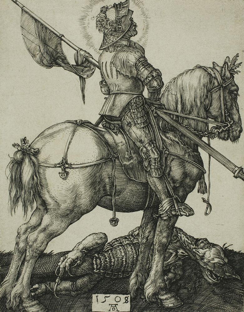 St George on Horseback art print by Albrecht Durer for $57.95 CAD