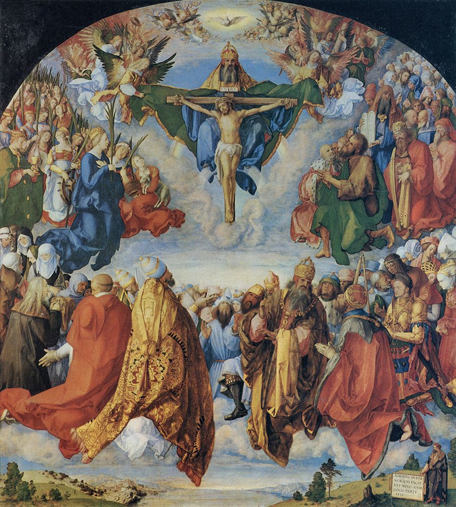 The Adoration of the Trinity 1511 art print by Albrecht Durer for $57.95 CAD