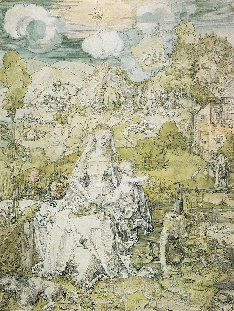 The Madonna with a Multitude of Animals 1503 art print by Albrecht Durer for $57.95 CAD