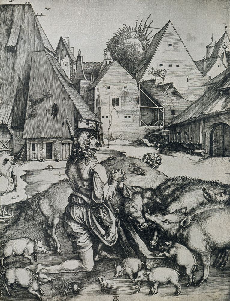 The Prodigal Son art print by Albrecht Durer for $57.95 CAD