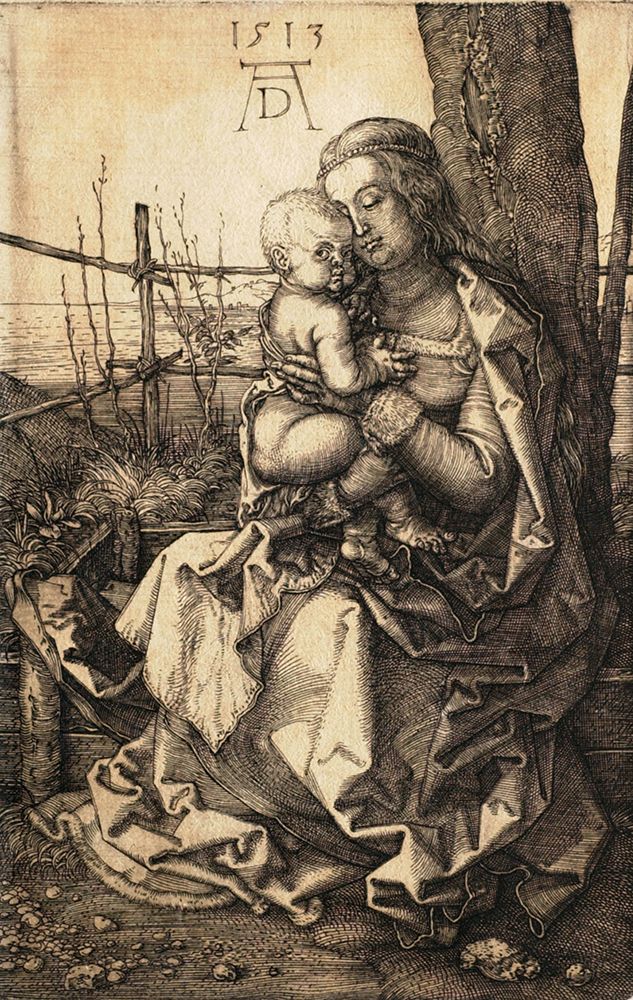 The Virgin and Child Seated by a Tree 1513 art print by Albrecht Durer for $57.95 CAD