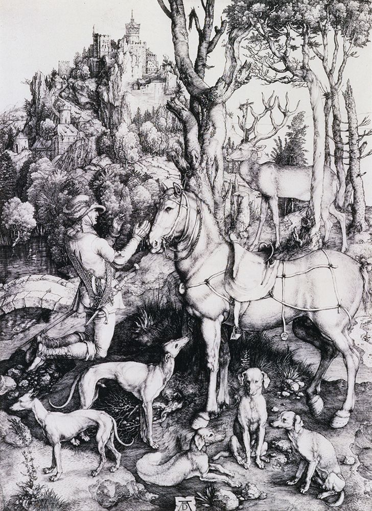 The Vision of St Eustace 1500 art print by Albrecht Durer for $57.95 CAD