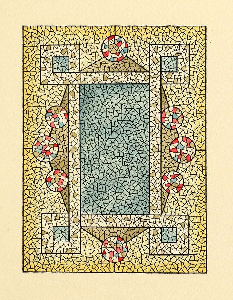 Belcher Mosaic Glass 1886 - 7 design by BMG Co art print by Art Nouveau Stained Glass Designs for $57.95 CAD