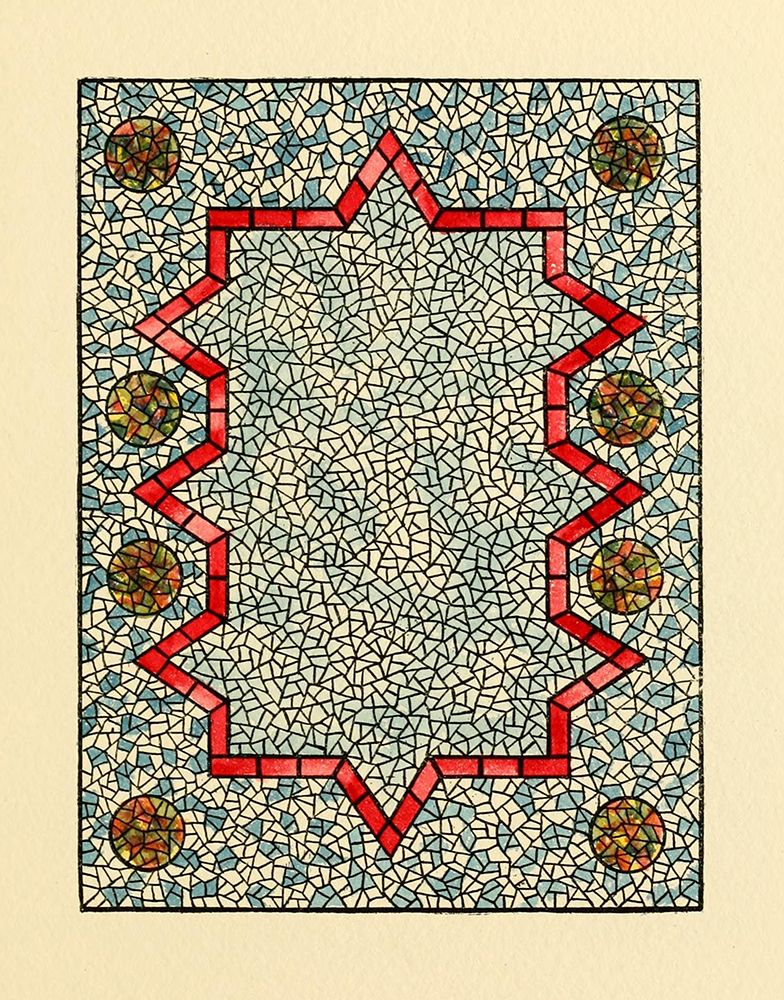 Belcher Mosaic Glass 1886 - 8 design by BMG Co art print by Art Nouveau Stained Glass Designs for $57.95 CAD