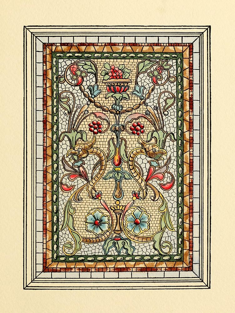 Belcher Mosaic Glass 1886 - 11 design by BMG Co art print by Art Nouveau Stained Glass Designs for $57.95 CAD