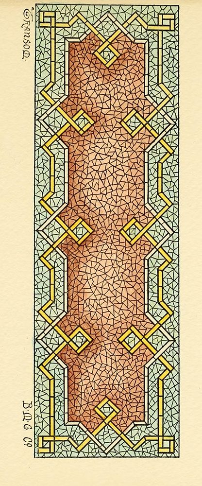 Belcher Mosaic Glass 1886 - 12 design by BMG Co art print by Art Nouveau Stained Glass Designs for $57.95 CAD