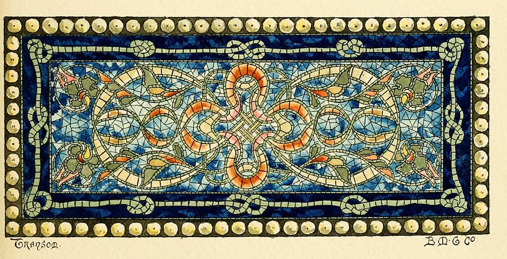 Belcher Mosaic Glass 1886 - 13 design by BMG Co art print by Art Nouveau Stained Glass Designs for $57.95 CAD