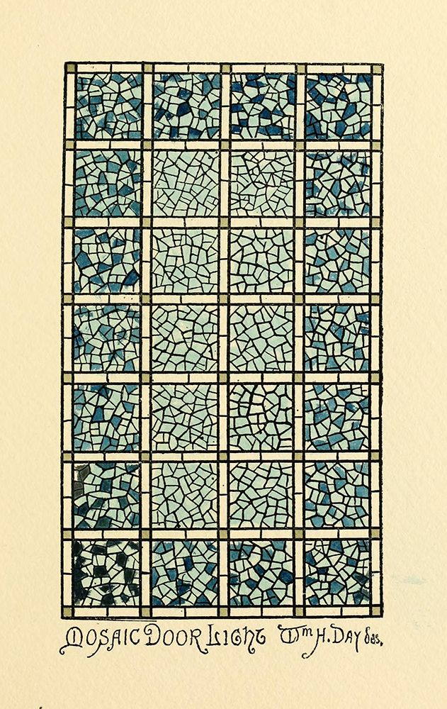 Belcher Mosaic Glass 1886 - 21 design by Wm H Day art print by Art Nouveau Stained Glass Designs for $57.95 CAD