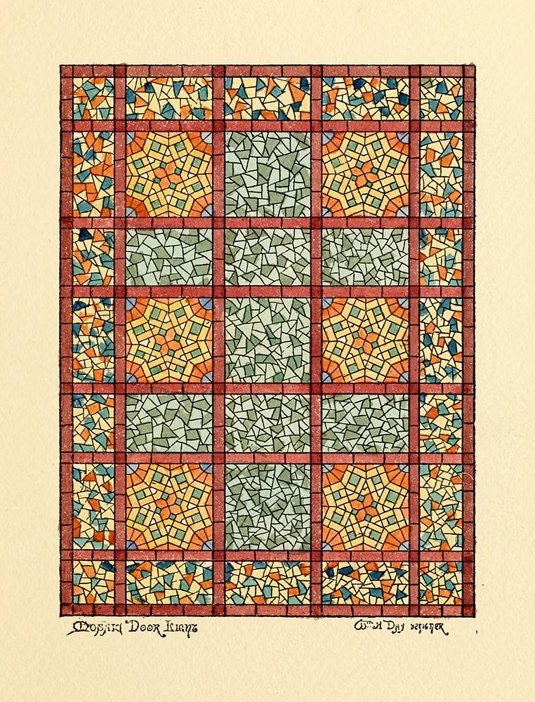 Belcher Mosaic Glass 1886 - 23 design by Wm H Day art print by Art Nouveau Stained Glass Designs for $57.95 CAD