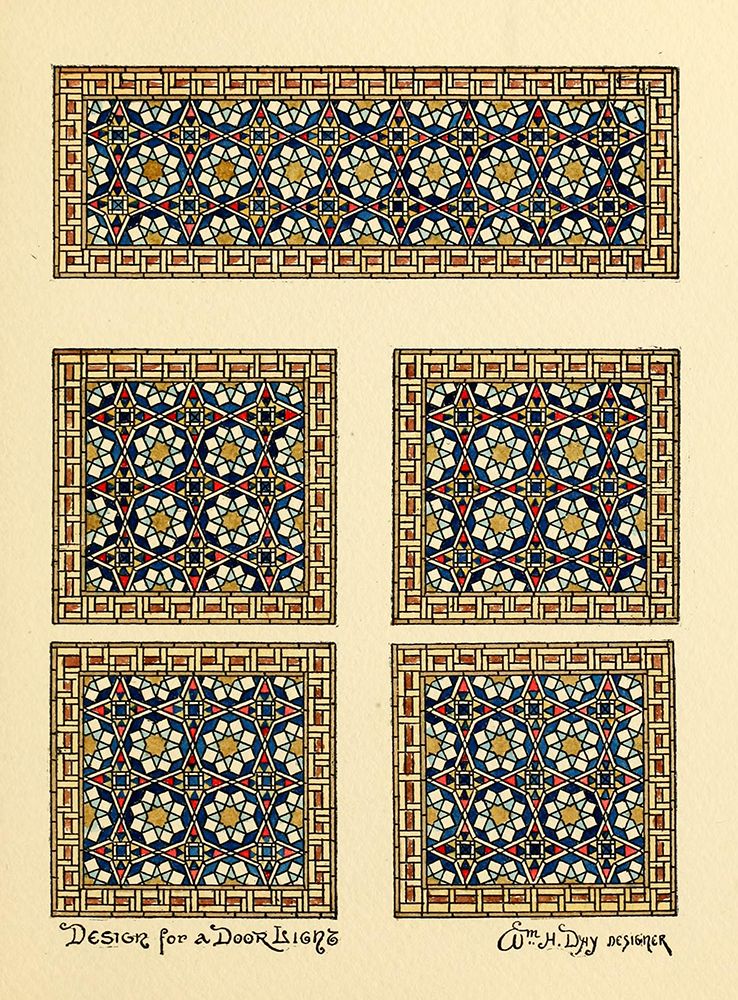 Belcher Mosaic Glass 1886 - 24 design by Wm H Day art print by Art Nouveau Stained Glass Designs for $57.95 CAD