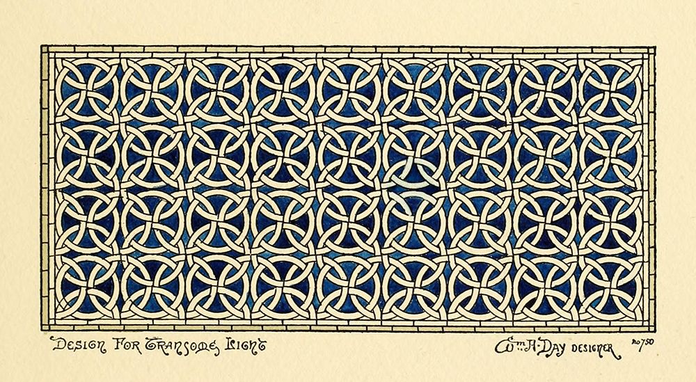 Belcher Mosaic Glass 1886 - 27 design by Wm H Day art print by Art Nouveau Stained Glass Designs for $57.95 CAD
