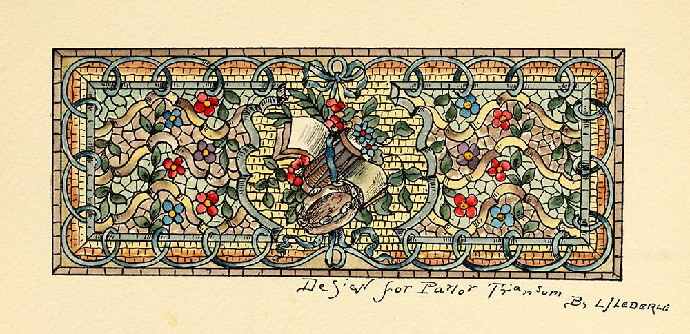 Belcher Mosaic Glass 1886 - 34 design by LJ Lederie art print by Art Nouveau Stained Glass Designs for $57.95 CAD