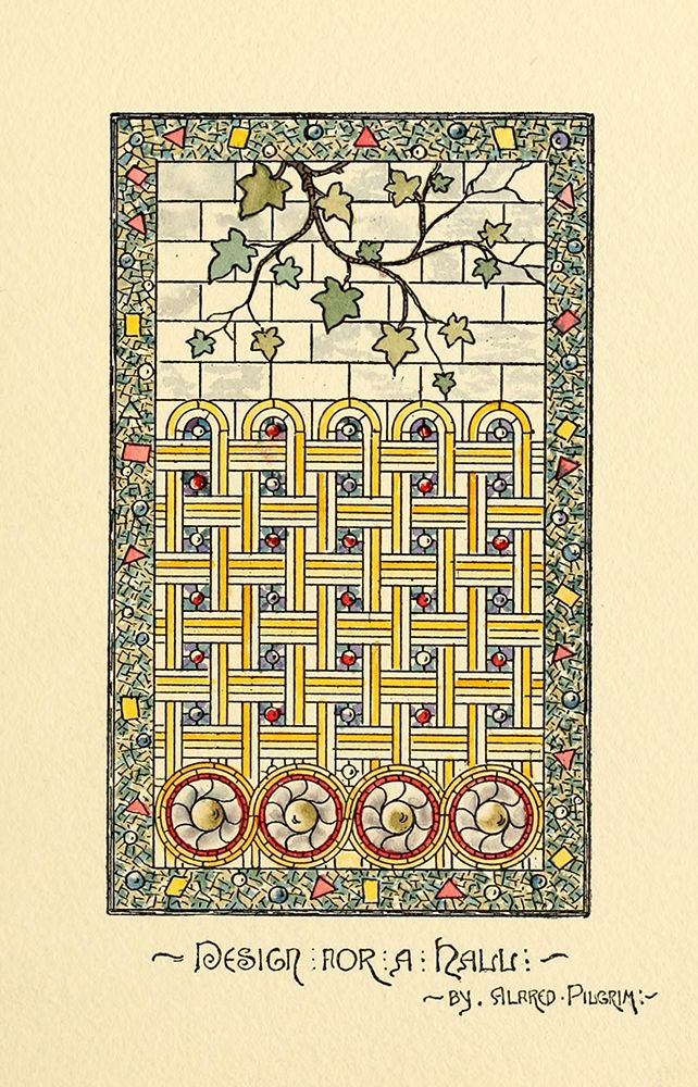 Belcher Mosaic Glass 1886 - 46 design by Alfred Pilgrim art print by Art Nouveau Stained Glass Designs for $57.95 CAD