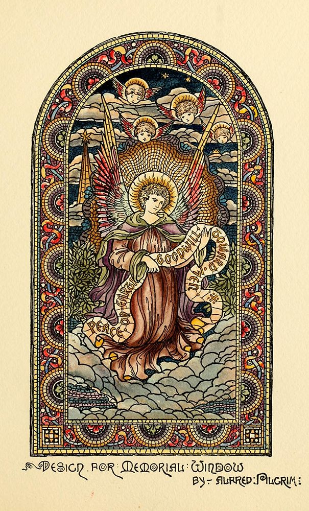 Belcher Mosaic Glass 1886 - 52 design by Alfred Pilgrim art print by Art Nouveau Stained Glass Designs for $57.95 CAD