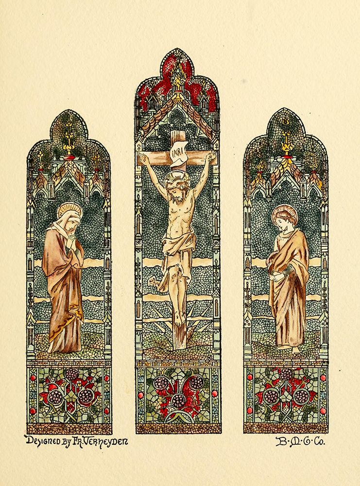 Belcher Mosaic Glass 1886 - 55 design by Fr Verheyden art print by Art Nouveau Stained Glass Designs for $57.95 CAD