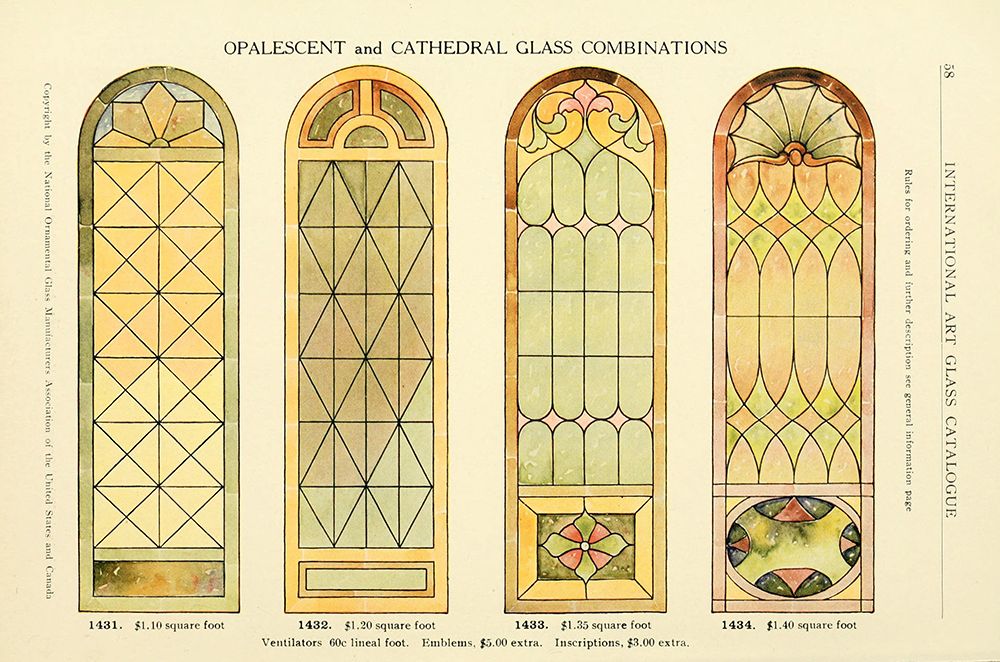 International Art Glass 1914 - 26 art print by Art Nouveau Stained Glass Designs for $57.95 CAD
