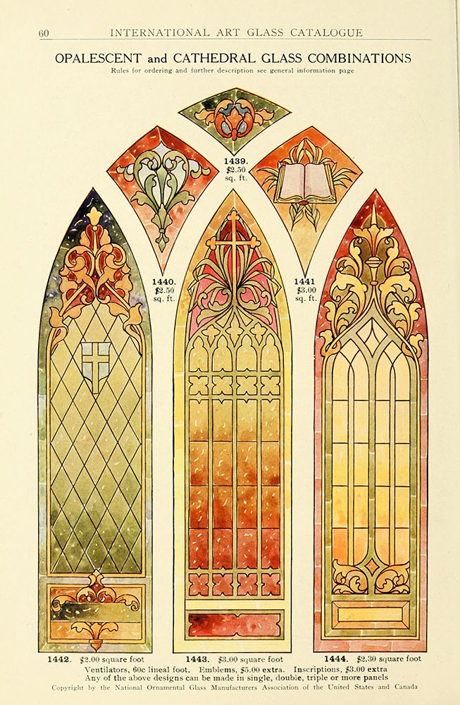 International Art Glass 1914 - 28 art print by Art Nouveau Stained Glass Designs for $57.95 CAD