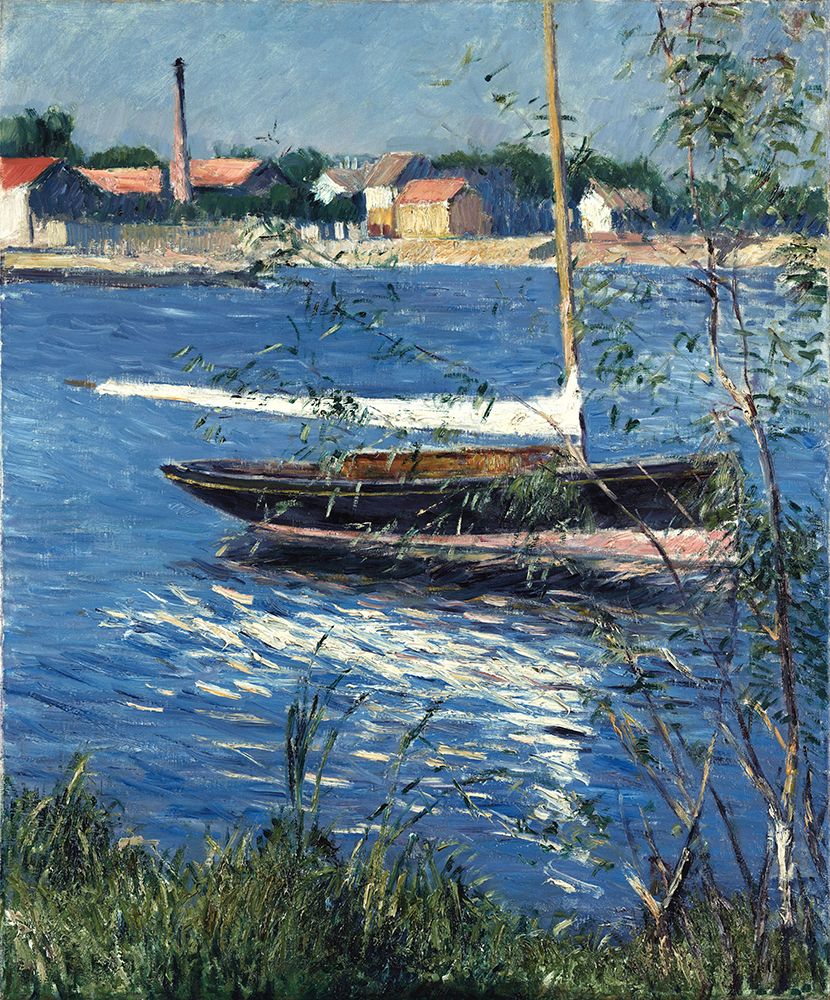 Boat at anchor on the Seine at Argenteuil ca 1884 art print by Gustave Caillebotte for $57.95 CAD