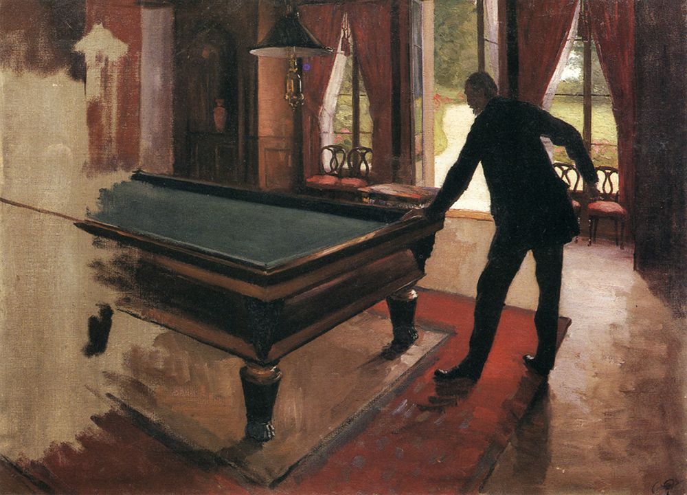 Billiards ca 1875 art print by Gustave Caillebotte for $57.95 CAD