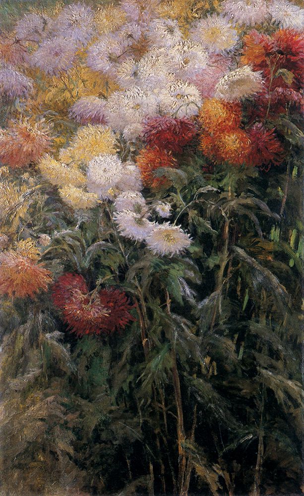 Clump of Chrysanthemums at Petit-Gennevilliers 1893 art print by Gustave Caillebotte for $57.95 CAD