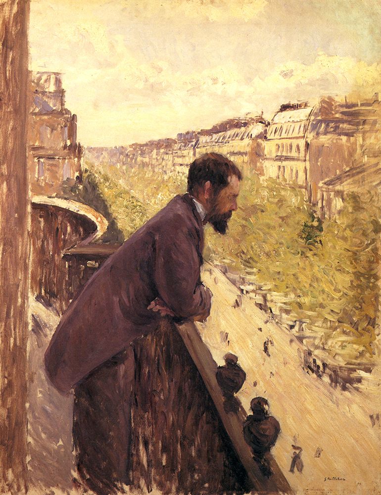 Man on Balcony ca 1880 art print by Gustave Caillebotte for $57.95 CAD