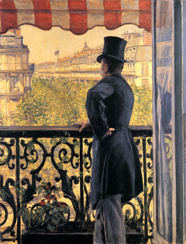 Man on the Balcony 1880 art print by Gustave Caillebotte for $57.95 CAD