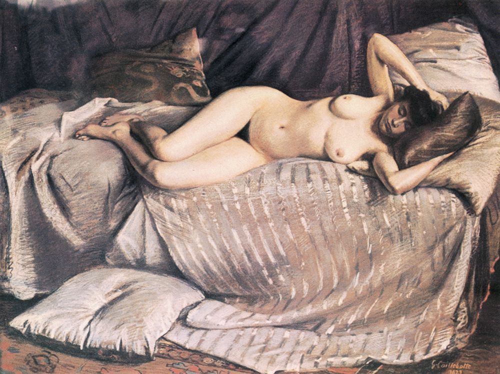 Nude Woman on a Sofa 1873 art print by Gustave Caillebotte for $57.95 CAD