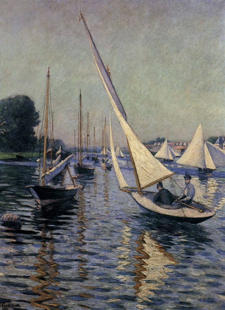 Regatta at Argenteuil 1893 art print by Gustave Caillebotte for $57.95 CAD