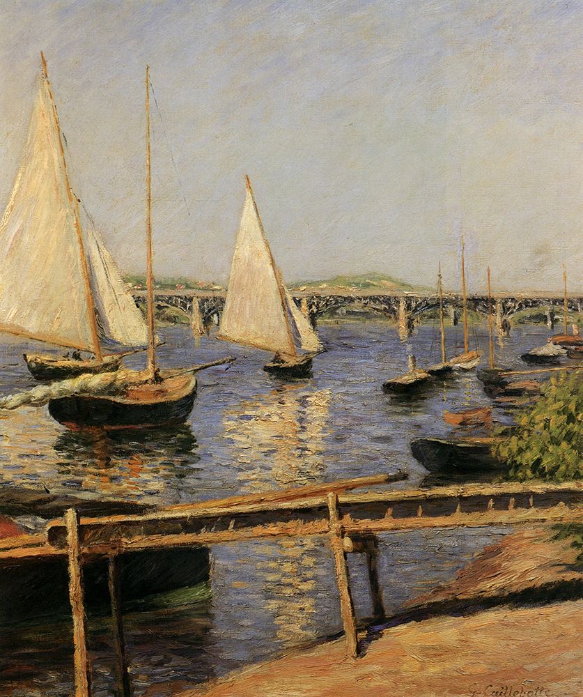 Sailing Boats at Argenteuil ca 1888 art print by Gustave Caillebotte for $57.95 CAD