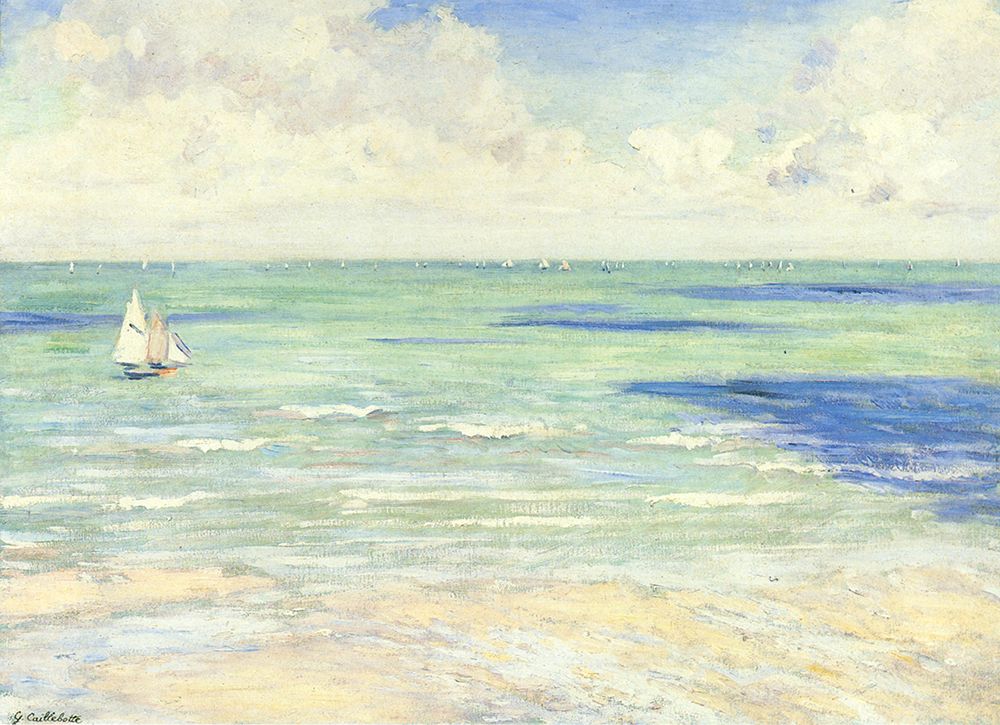 Seascape, Regatta at Villers ca 1880 art print by Gustave Caillebotte for $57.95 CAD