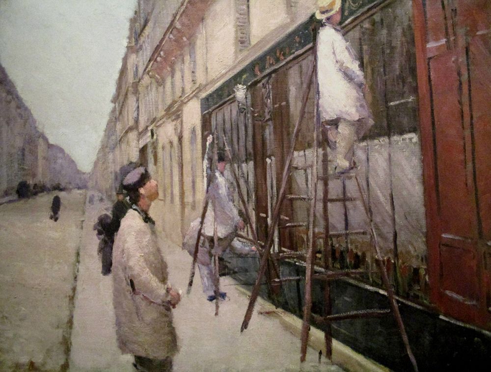 The Building Painters 1877 art print by Gustave Caillebotte for $57.95 CAD