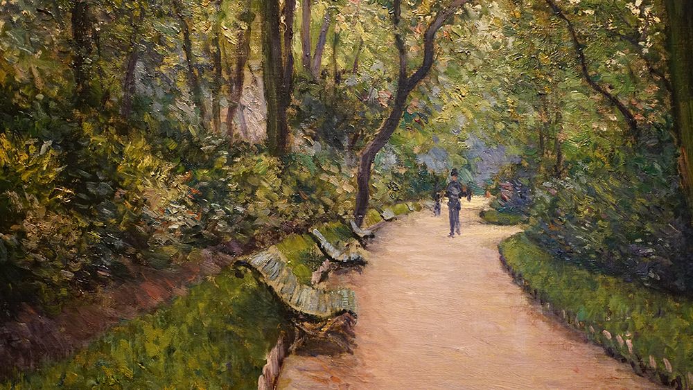 The Parc Monceau 1877 art print by Gustave Caillebotte for $57.95 CAD