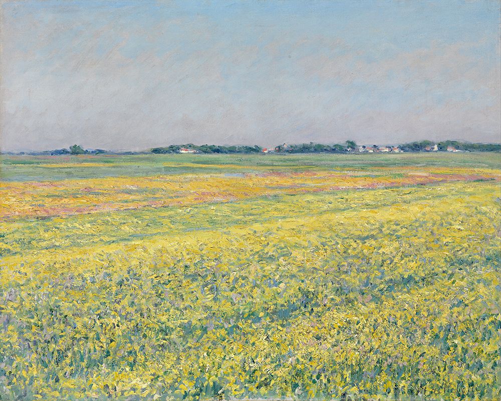 The Plain of Gennevilliers, Yellow Fields 1884 art print by Gustave Caillebotte for $57.95 CAD