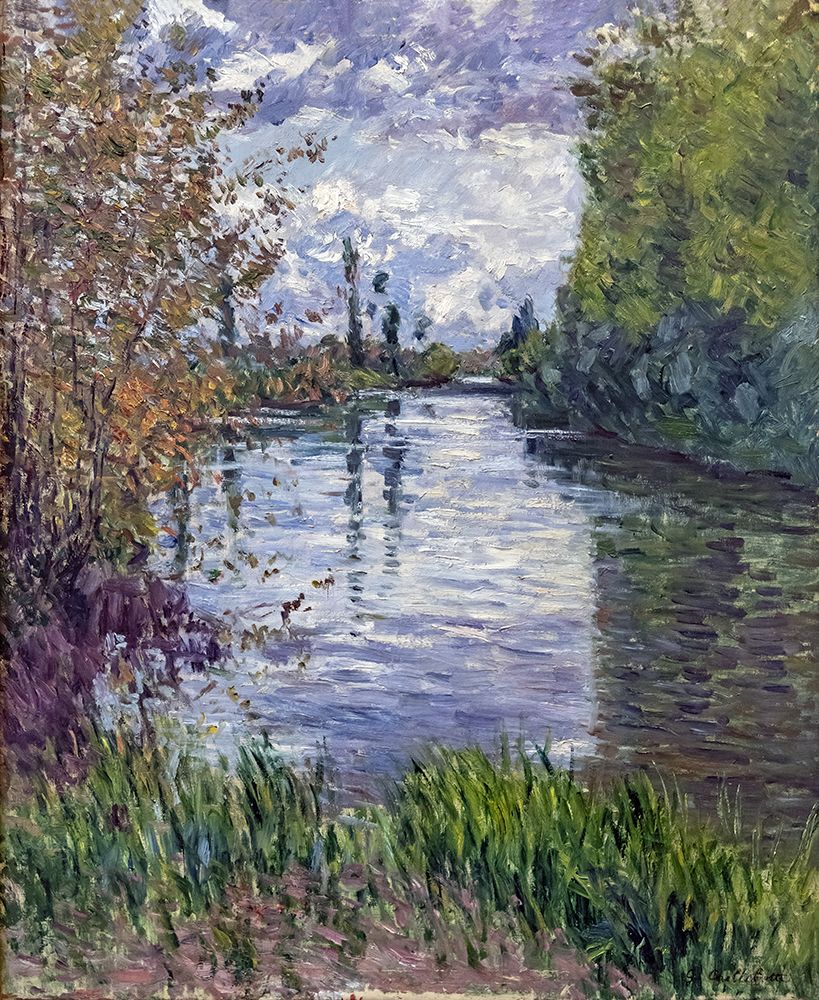 The Small Arm of the Seine in Autumn ca 1890 art print by Gustave Caillebotte for $57.95 CAD
