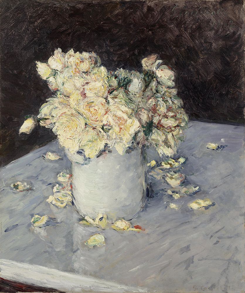 Yellow Roses in a Vase 1882 art print by Gustave Caillebotte for $57.95 CAD