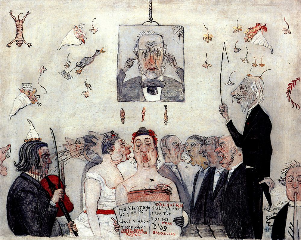 At the Conservatoire, Brussels 1902 art print by James Ensor for $57.95 CAD